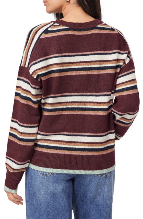Scotch & Soda Crewneck Pullover Sweater In Burgundy