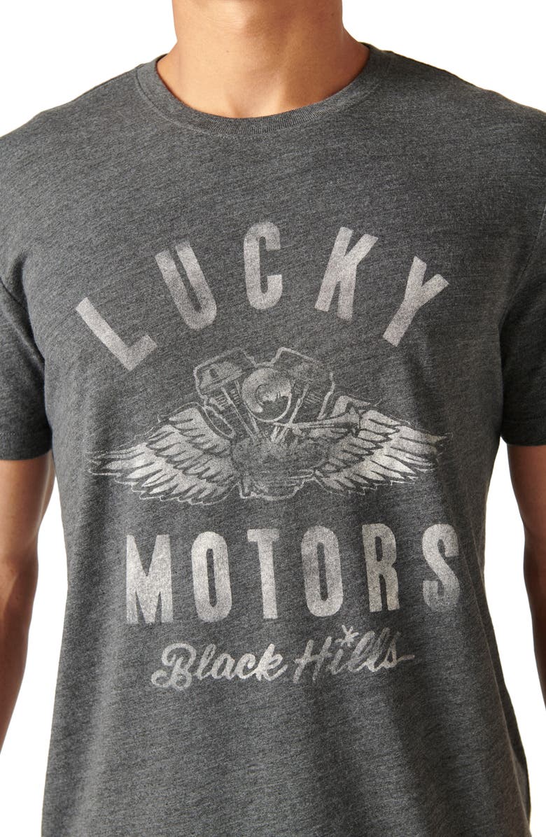 Lucky Brand Morrison Motor Graphic T-Shirt, Alternate, color, Dark Grey