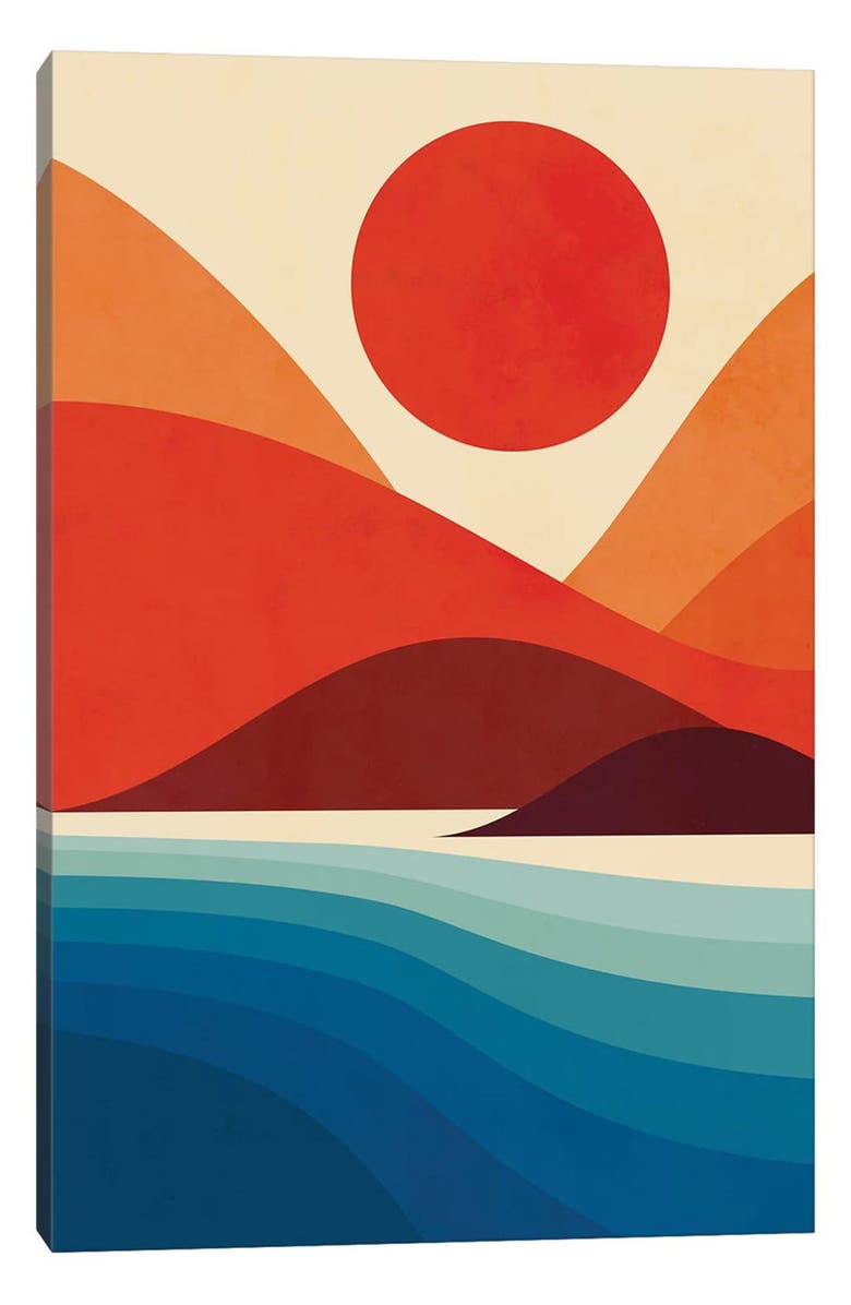 iCanvas Seaside by Jay Fleck Canvas Wall Art, Main, color, 