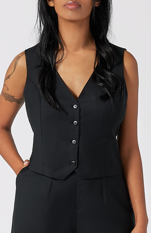 Aam The Label The Wool Vest In Black