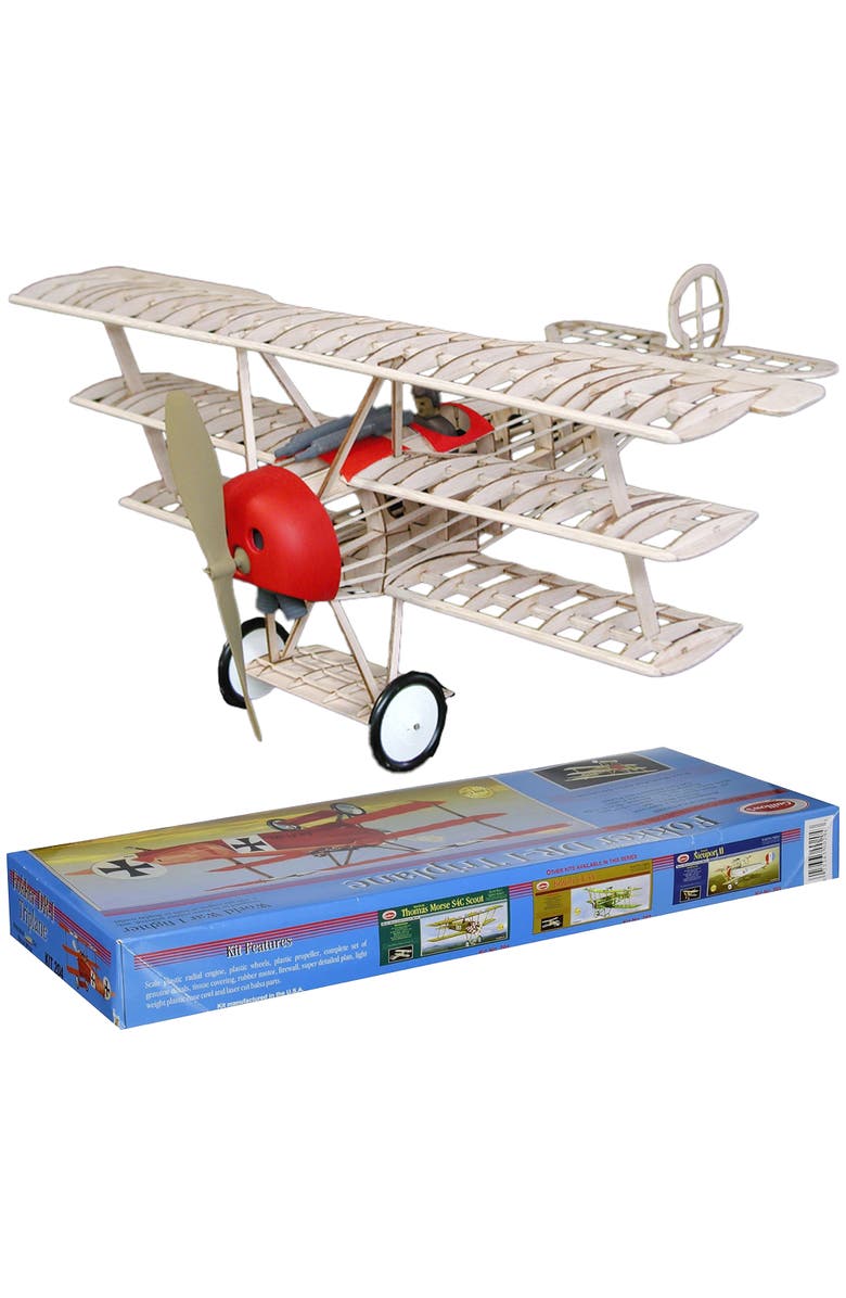 Guillow's Fokker DR1 Triplane Laser Cut Model Kit, Alternate, color, Multicolored
