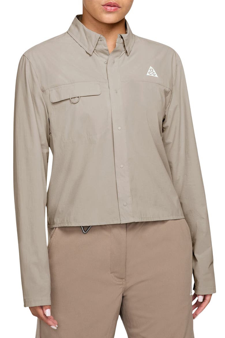 ACG Aireez Performance Button-Up Shirt, Main, color, CREAM II/ SUMMIT WHITE