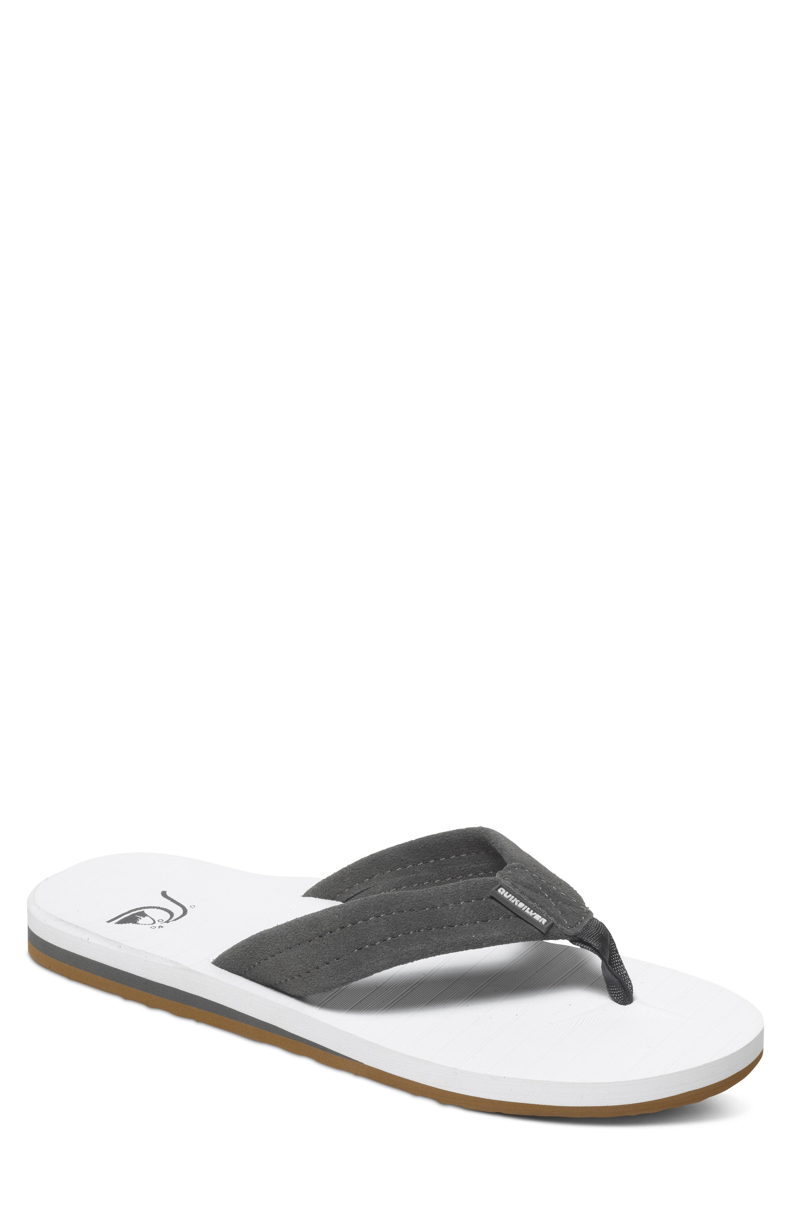 Quiksilver Carver Suede Flip Flop, Main, color, 