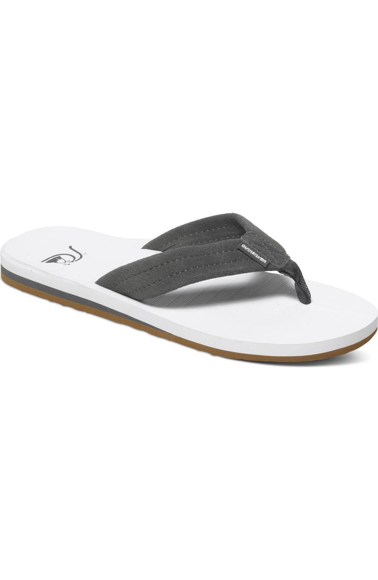 Quiksilver Carver Suede Flip Flop, Main, color,