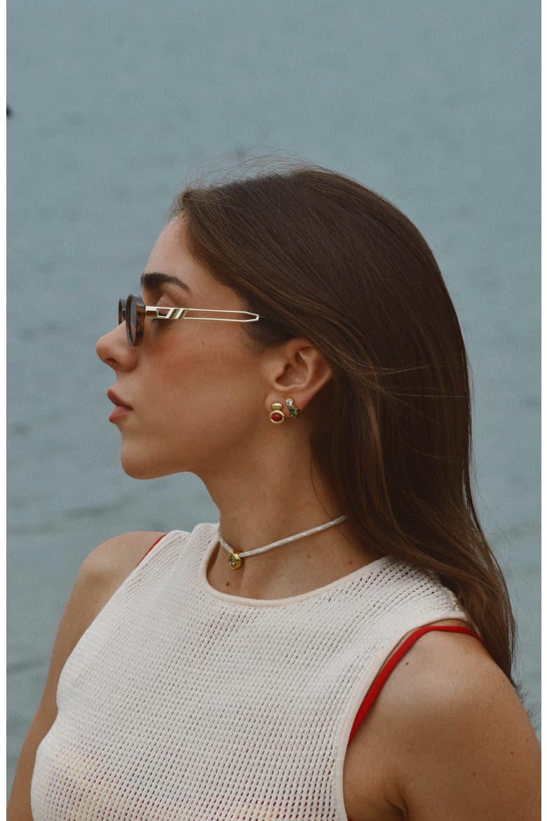 Hattie Earrings, Alternate, color, Snapper