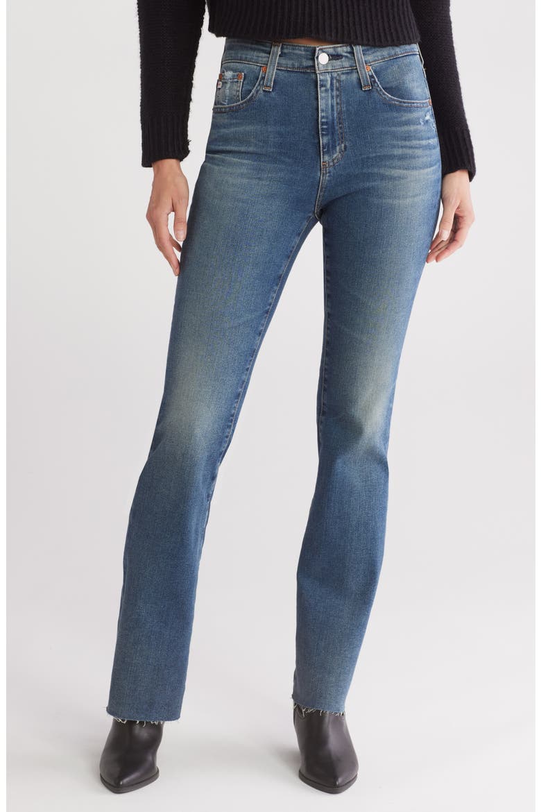Farrah Fray Hem Bootcut Jeans, Main, color, 15 YEARS PORTOFINO