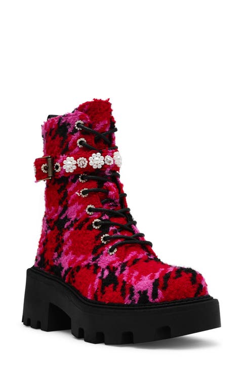 ミドルブーツ Gabriel Tweed Lace-Up Boots (2Colors) Derby Lace Up Boots - Black | Lethato