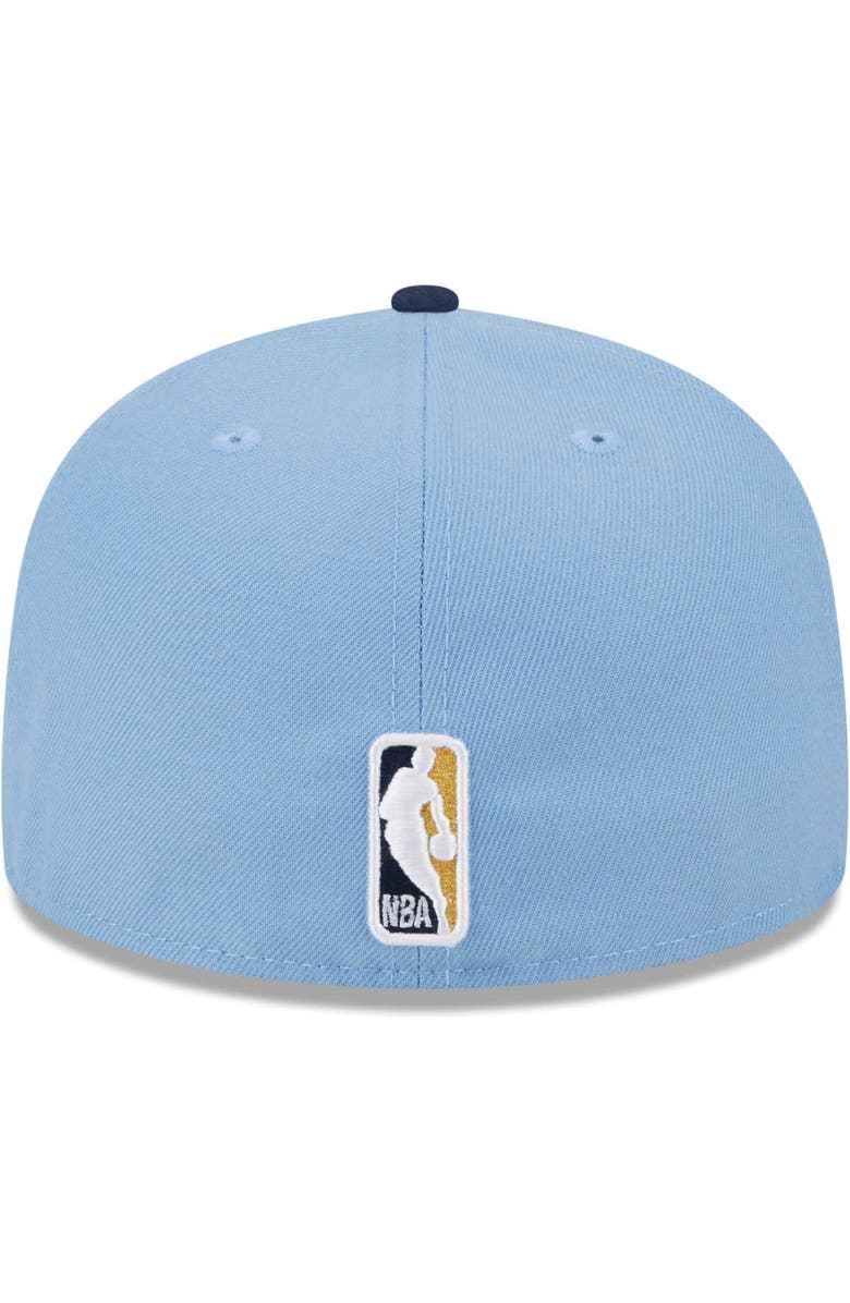 New Era Men's New Era Light Blue/Navy Memphis Grizzlies Gameday Gold Pop Stars 59FIFTY Fitted Hat, Alternate, color,