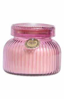 Santal Rose Caramel Ribbed Glass Candle
