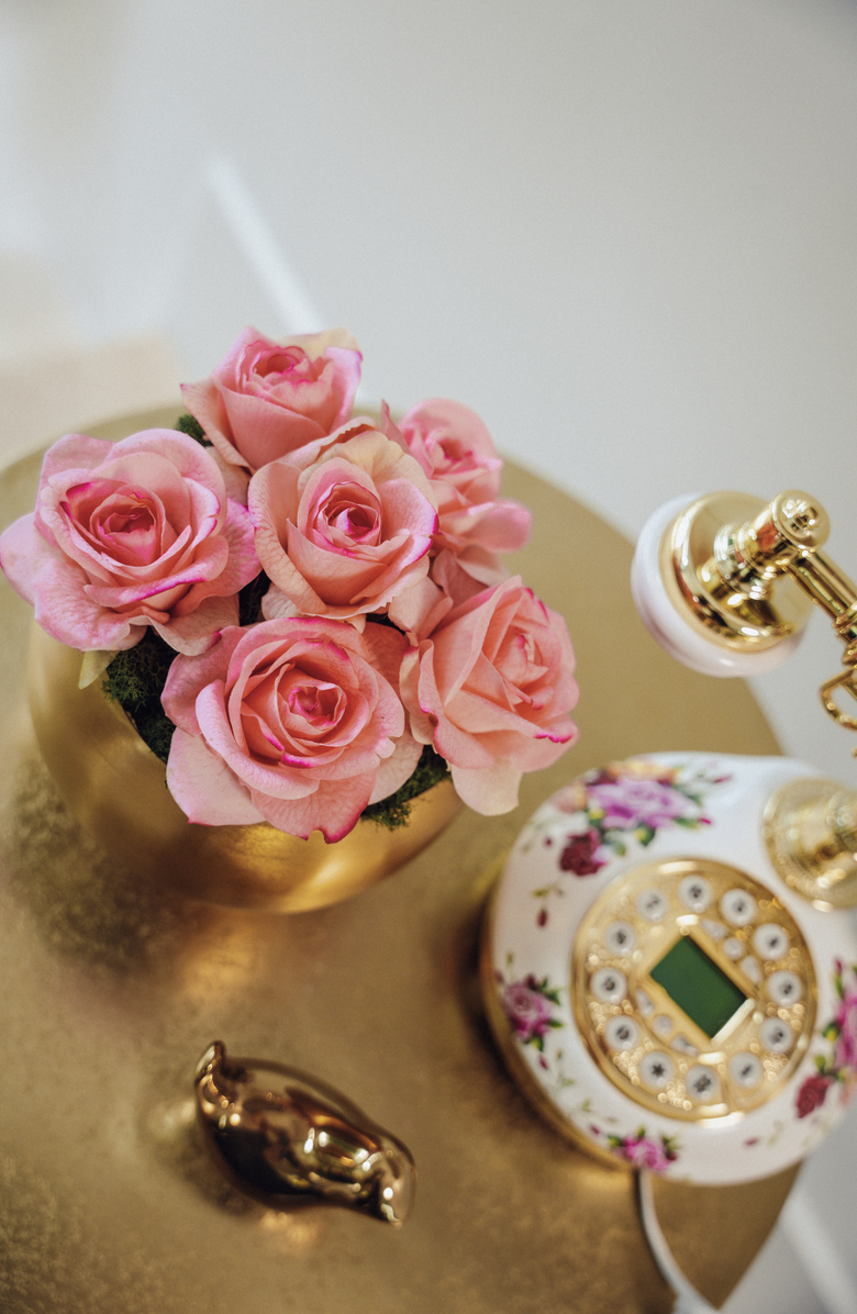 CocoBella Cillian RealTouch Rose Arrangement, Alternate, color, Coral