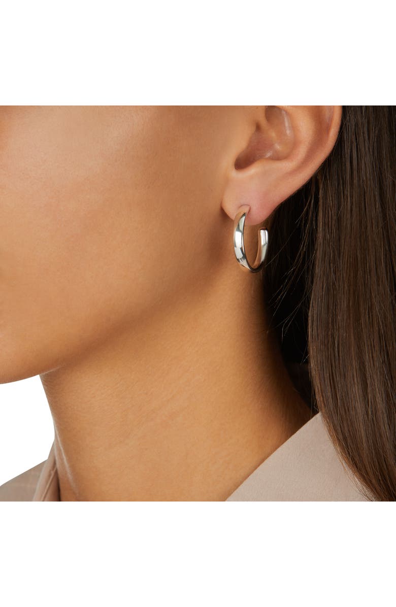 Monica Vinader Fiji Large Hoop Earrings, Alternate, color, Silver