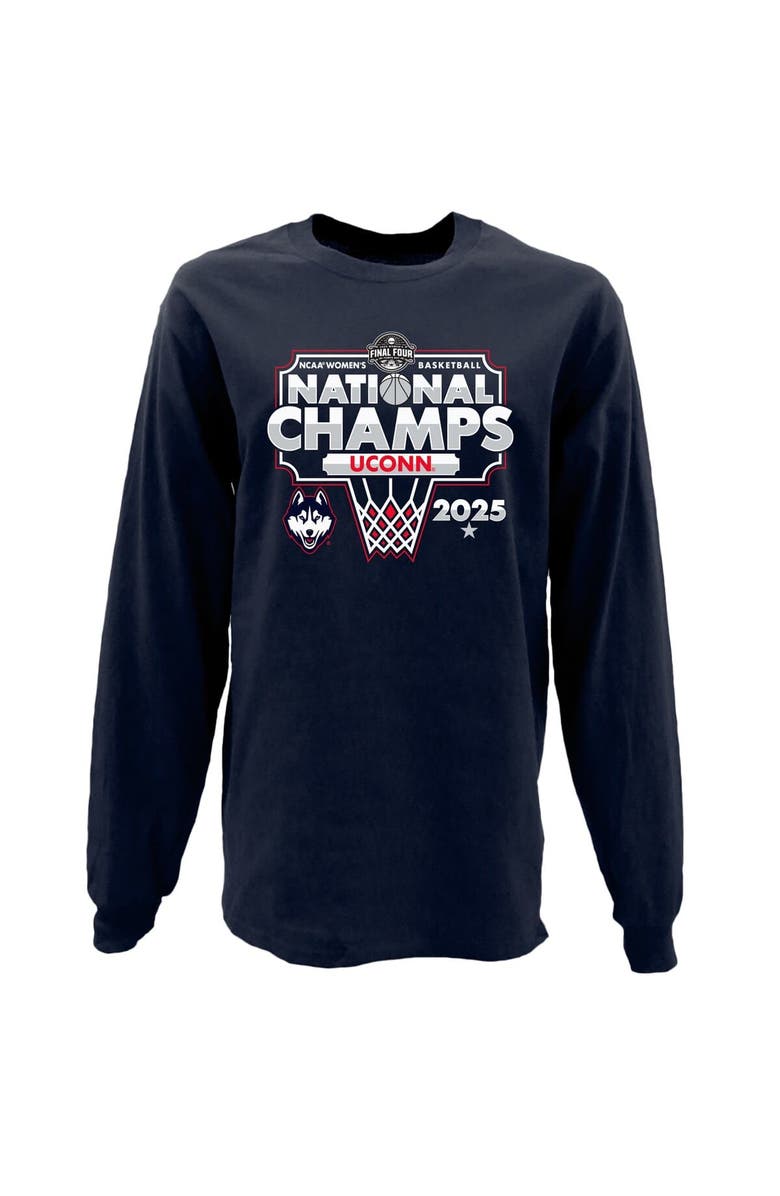 BLUE 84 Men's Blue 84  Navy UConn Huskies 2025 NCAA Women's Basketball National Champions Bracket Long Sleeve T-Shirt, Alternate, color, 