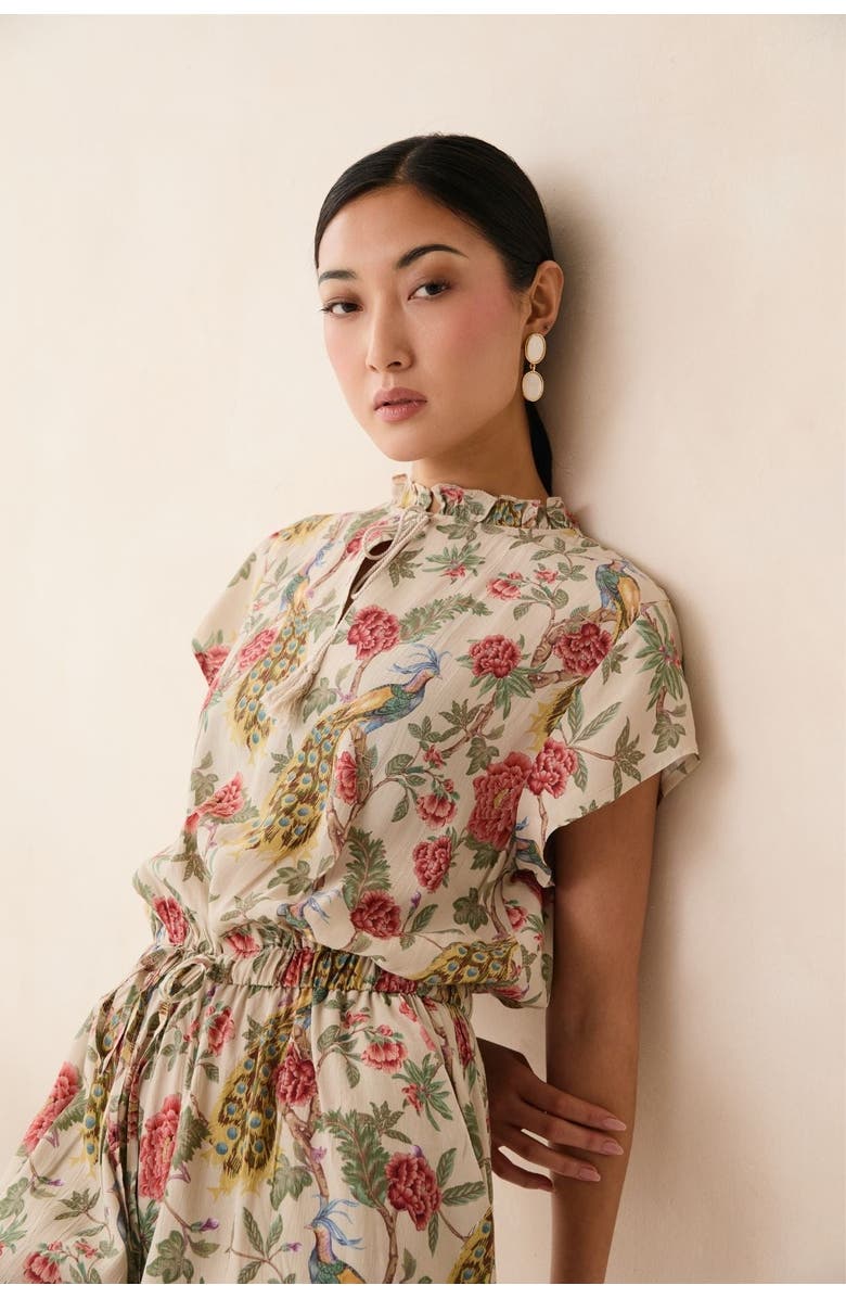 RAISHMA Samara Cream Playsuit, Alternate, color, Cream