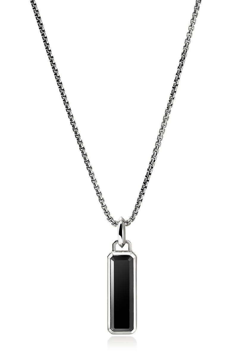 John Hardy Modern Talismans Sterling Silver Pendant, Main, color, Silver/ Black