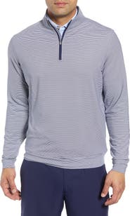 Peter Millar Perth Stripe Quarter Zip Performance Pullover