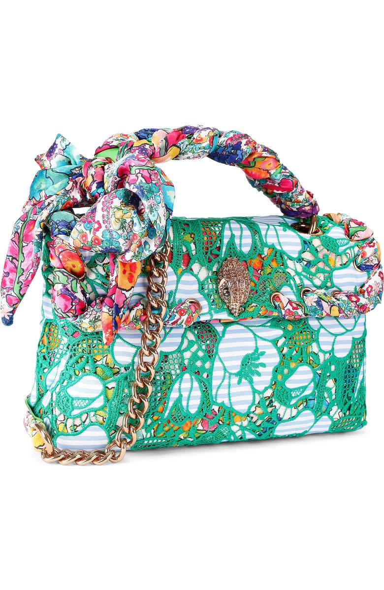 Kurt Geiger London Kensington Floral Convertible Shoulder Bag, Alternate, color, Green Comb