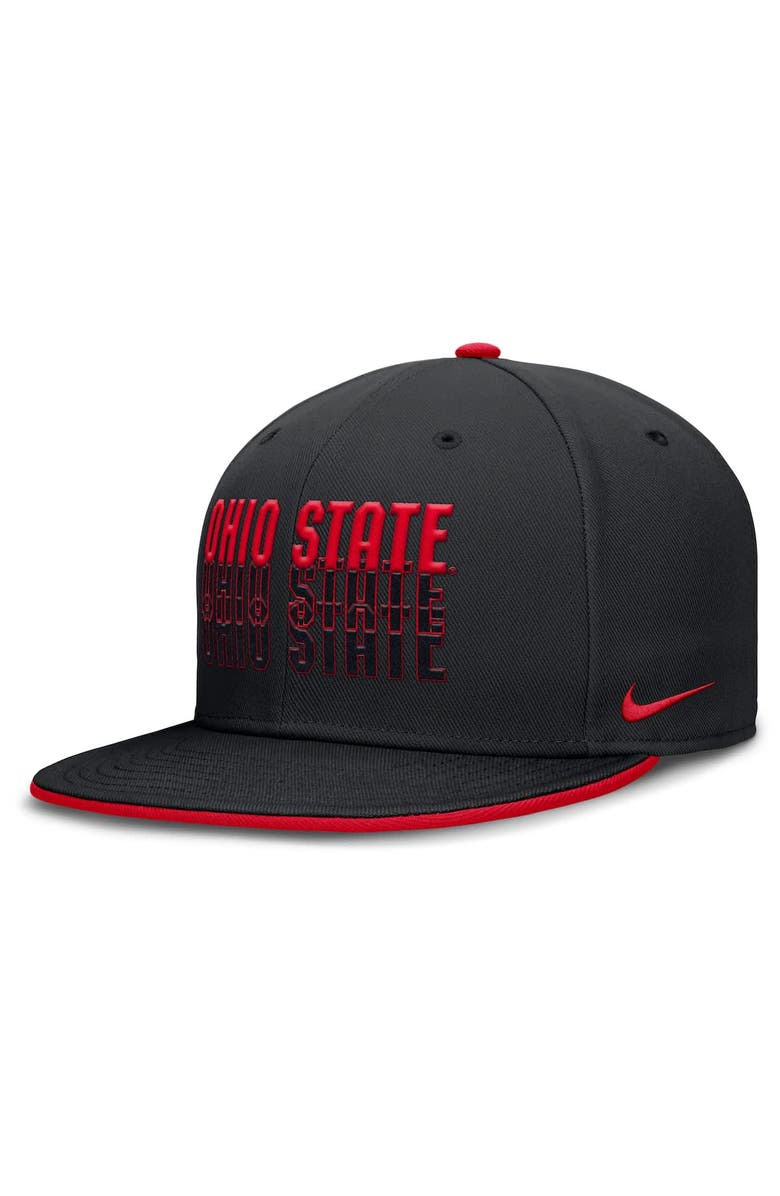 Nike Men's Nike Black Ohio State Buckeyes True Primetime Performance Fitted Hat, Alternate, color, Black