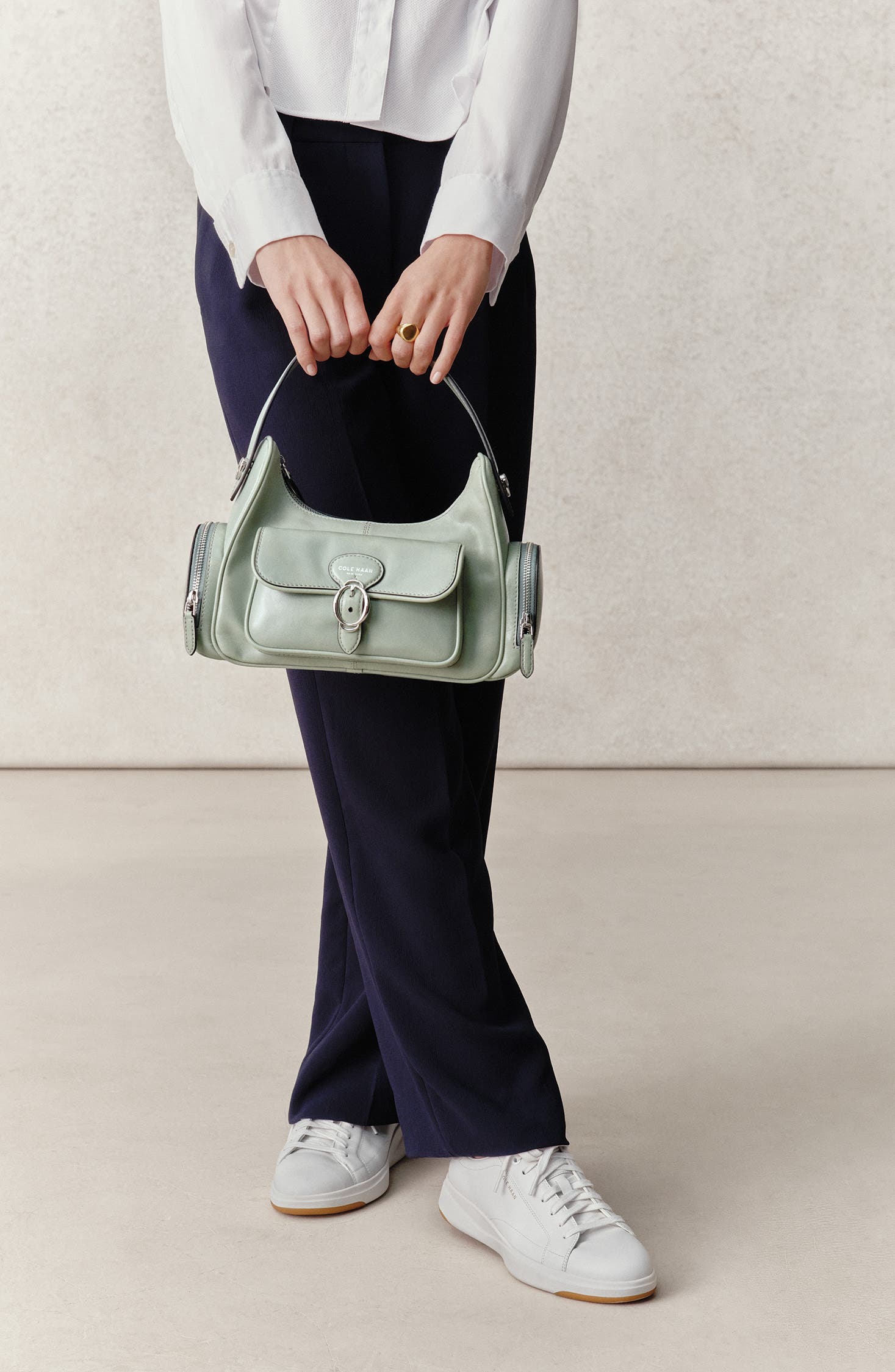 Cole Haan Alexandria Shoulder Bag, Alternate, color, Lily Pad