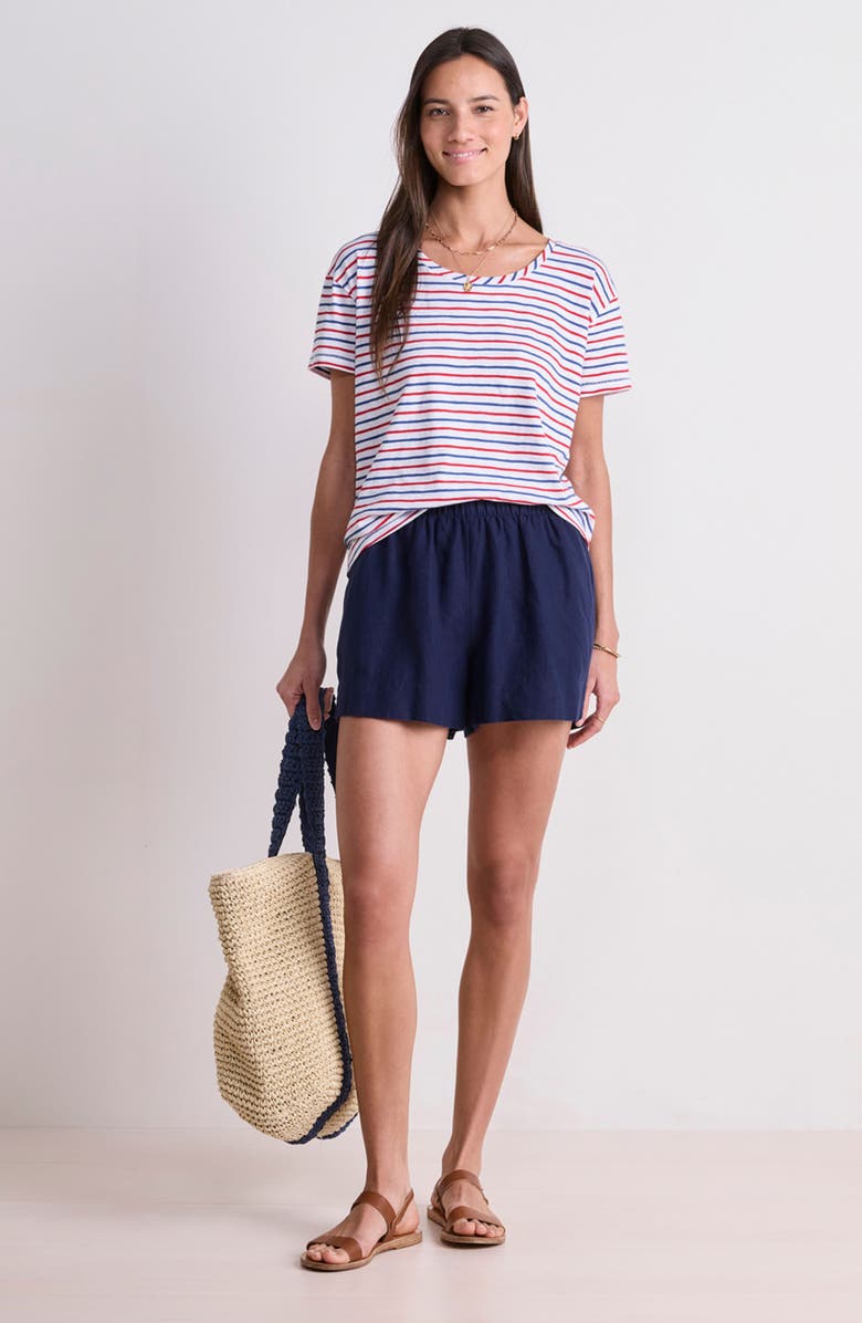 vineyard vines Relaxed Cotton Slub T-Shirt, Alternate, color, Stripe Whiteredmoon