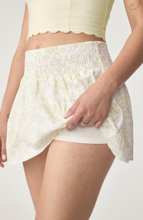 Florence By Mills Smocked Mini Skort In White