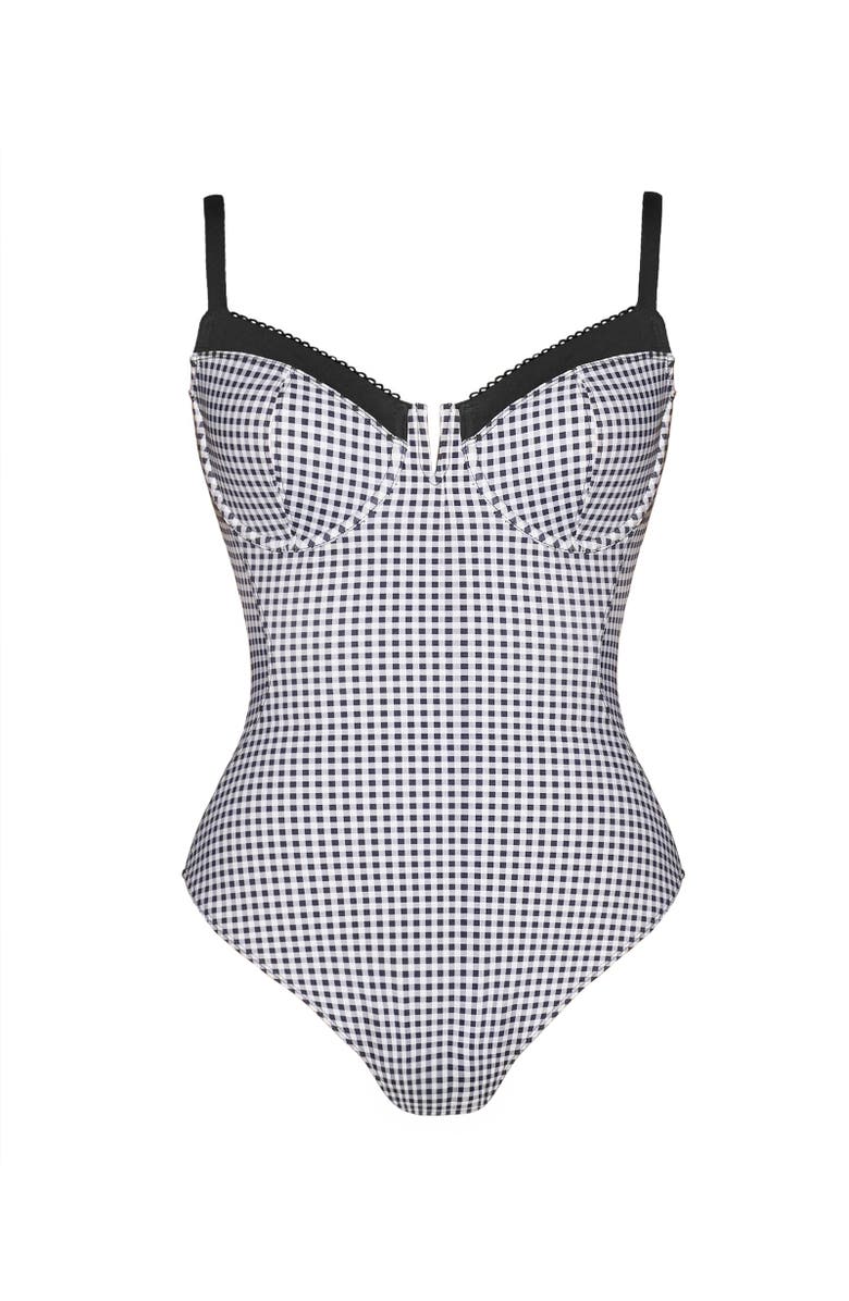 TA3 Mega Sculpting V-wire One Piece Swimsuit, Main, color, Gingham