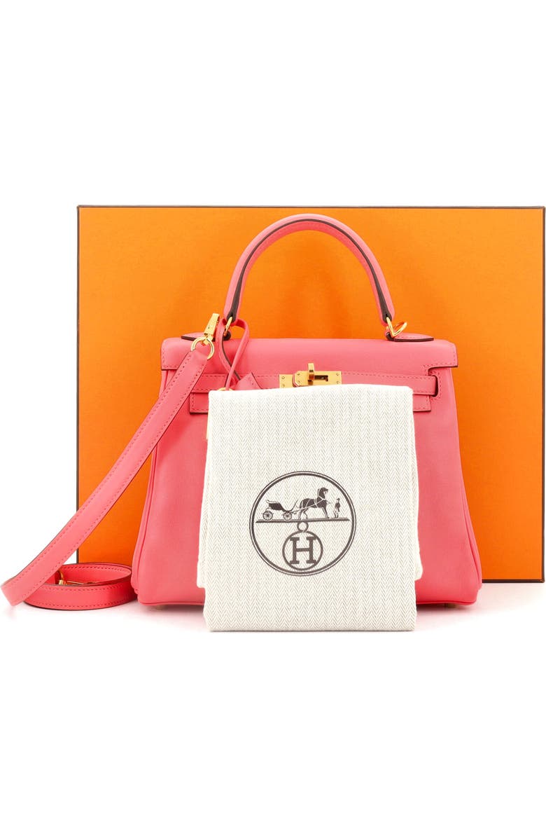 Pre-Owned Hermes Kelly Handbag Pink Swift with Gold Hardware 25, Alternate, color, Rose Azalee