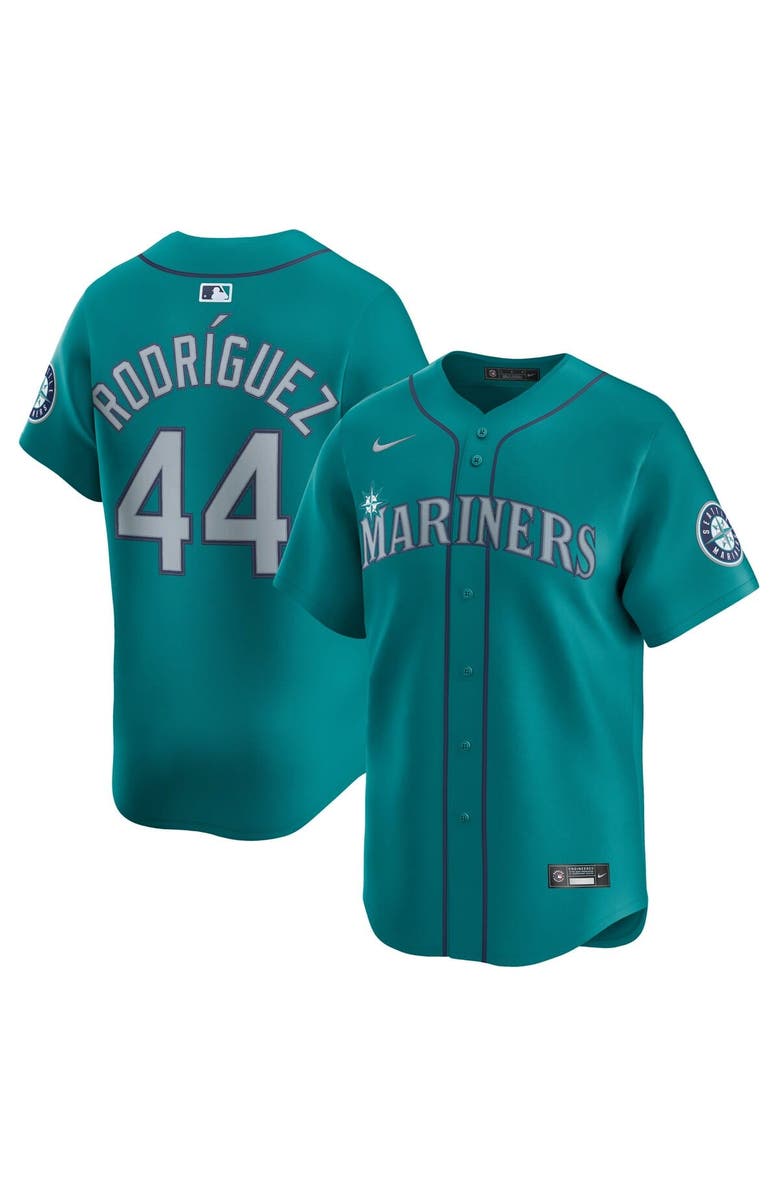 Nike Men's Nike Julio Rodríguez Aqua Seattle Mariners Alternate Limited Player Jersey, Main, color, Aqua