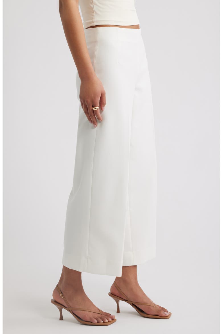 Icon Crop Wide Leg Pants, Alternate, color, IVORY
