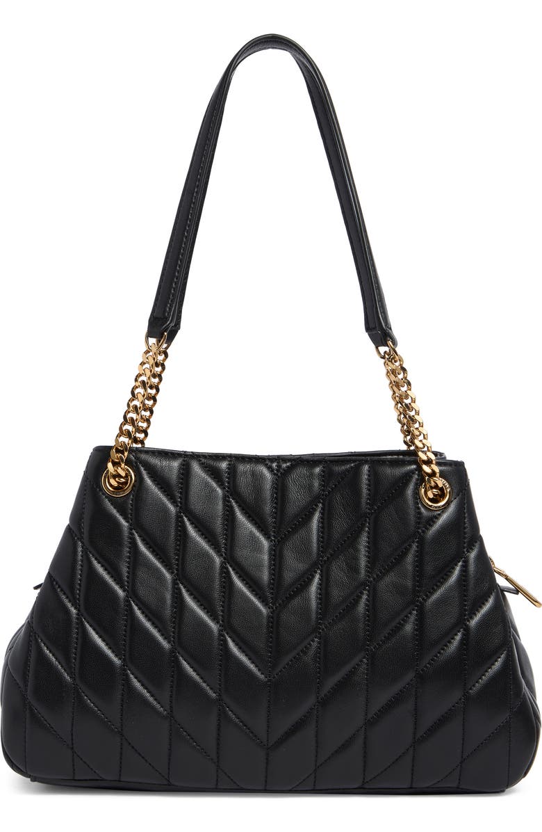 KARL LAGERFELD PARIS Lafayette Satchel Shoulder Bag, Alternate, color, Black/ Gold