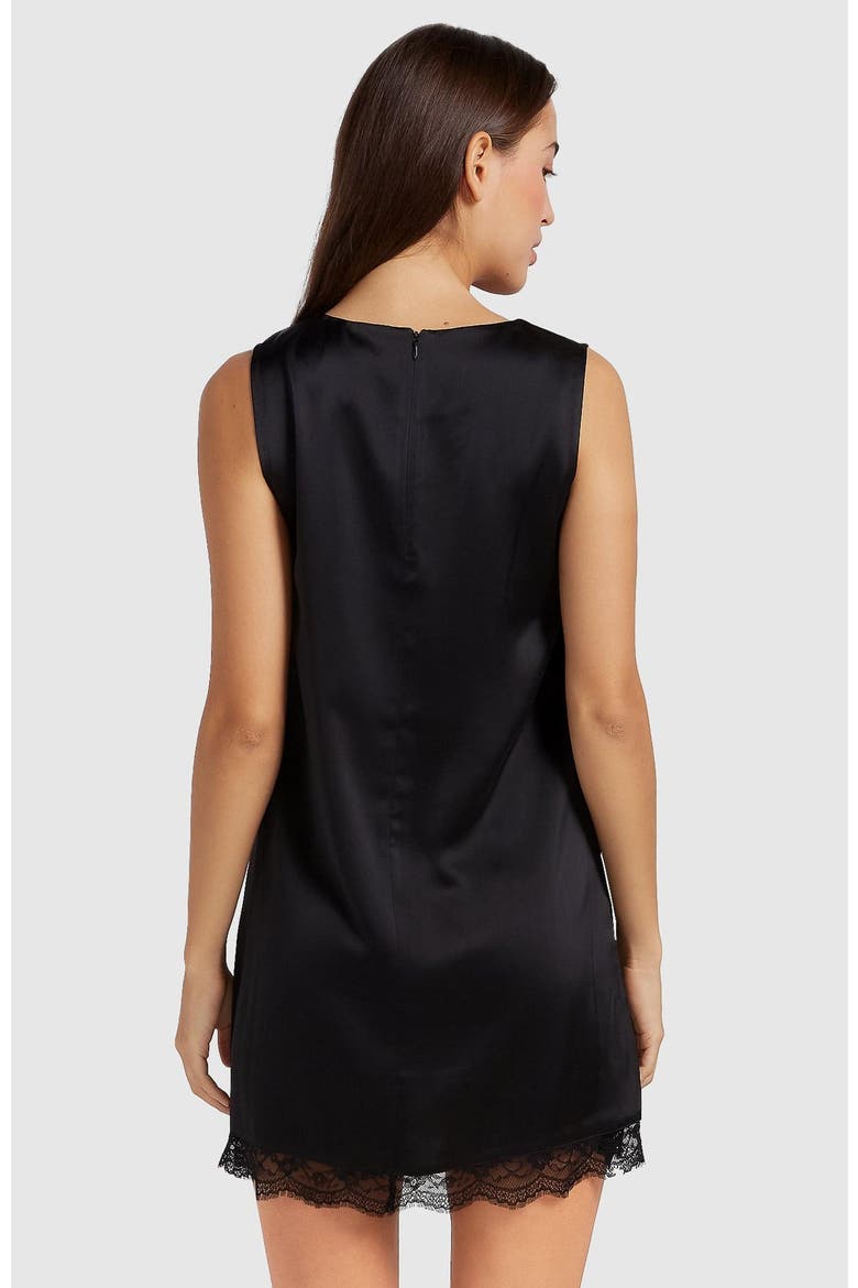 After Party Lace Mini Dress, Alternate, color, Black