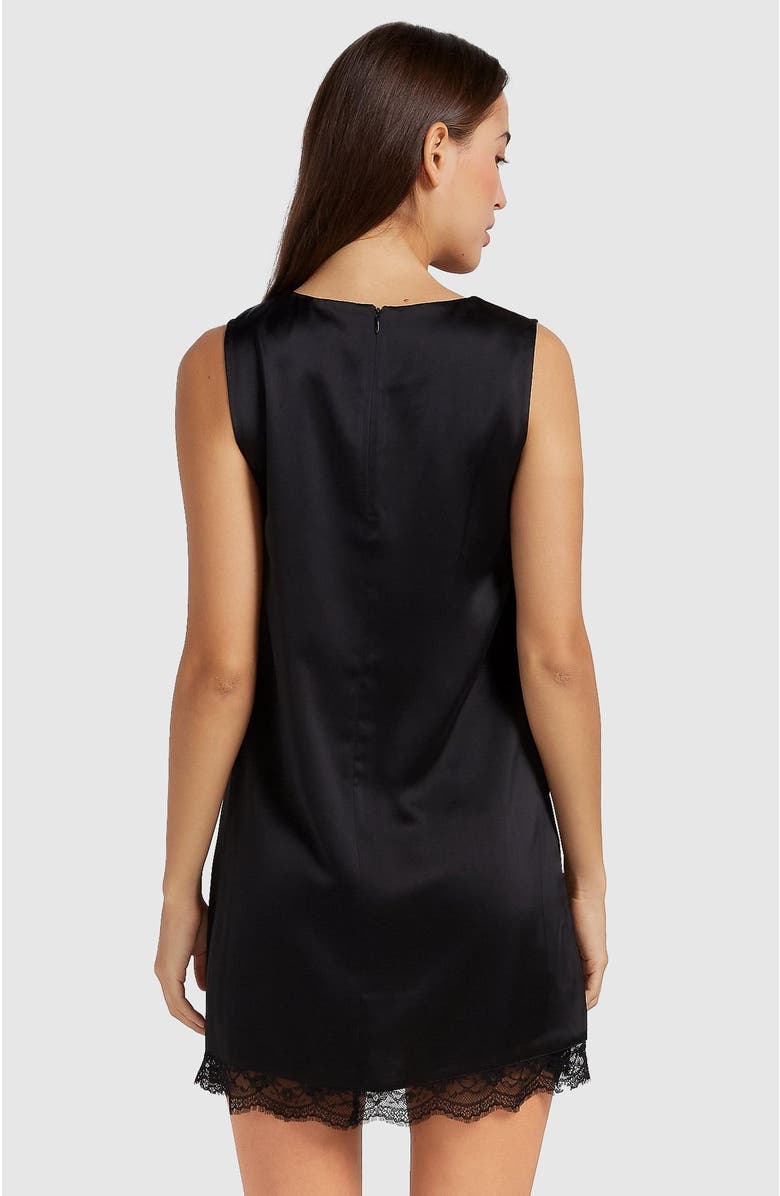 Belle & Bloom After Party Lace Mini Dress, Alternate, color, Black