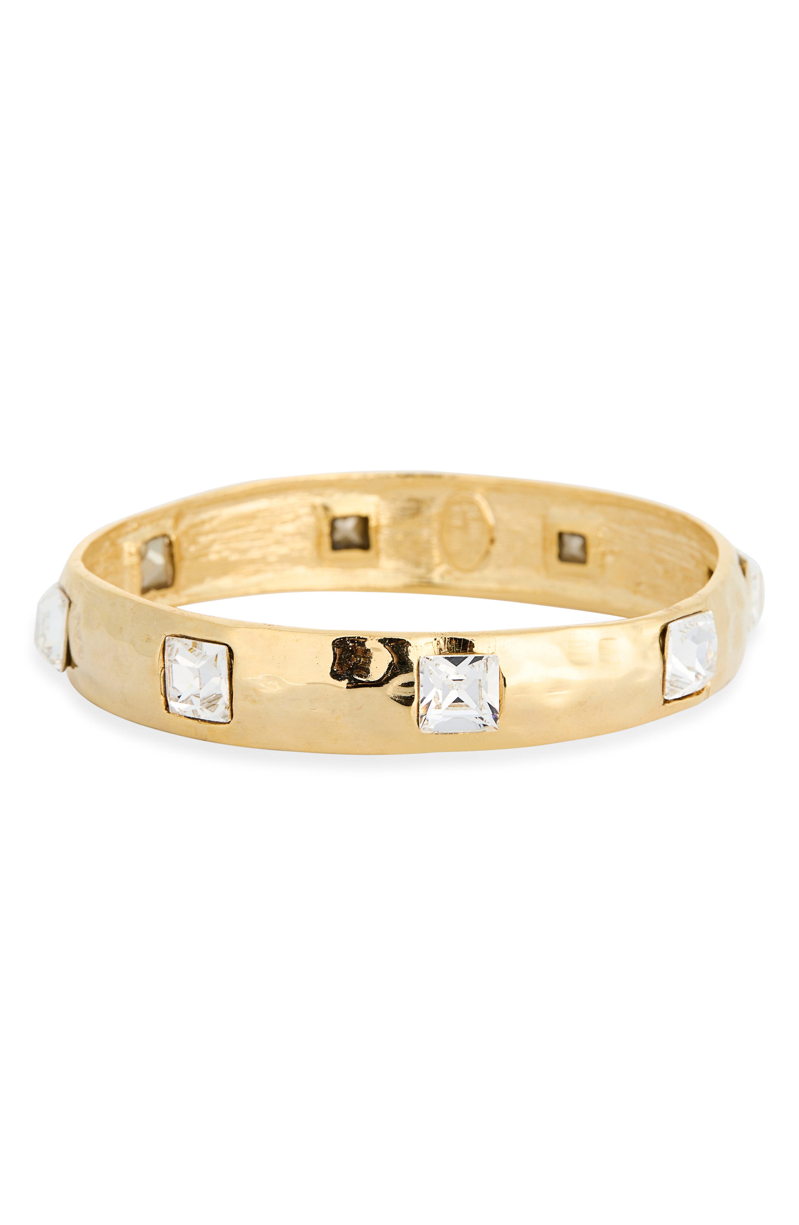 Hammered Crystal Bangle