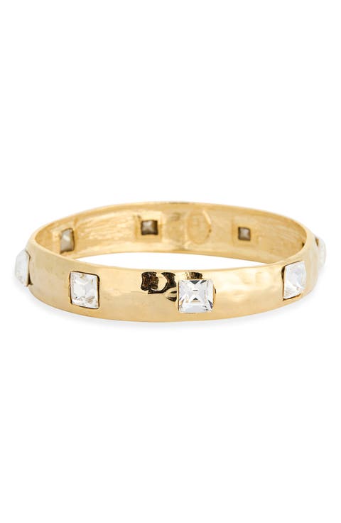 Hammered Crystal Bangle