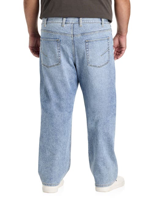 True Nation By Dxl Big & Tall Relaxed-fit Light Wash Jeans In Lighter Daze