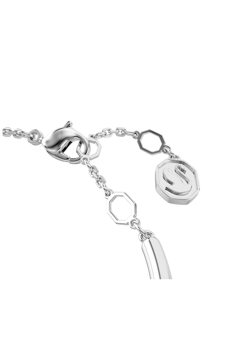 Dextera Dancing Crystal Charm Bangle Bracelet, Alternate, color, WHITE/ SILVER