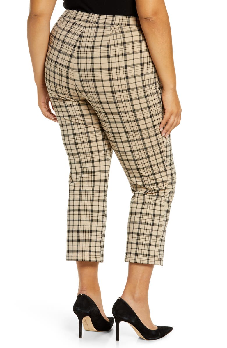 Sanctuary Carnaby Plaid Ponte Crop Pants, Alternate, color,