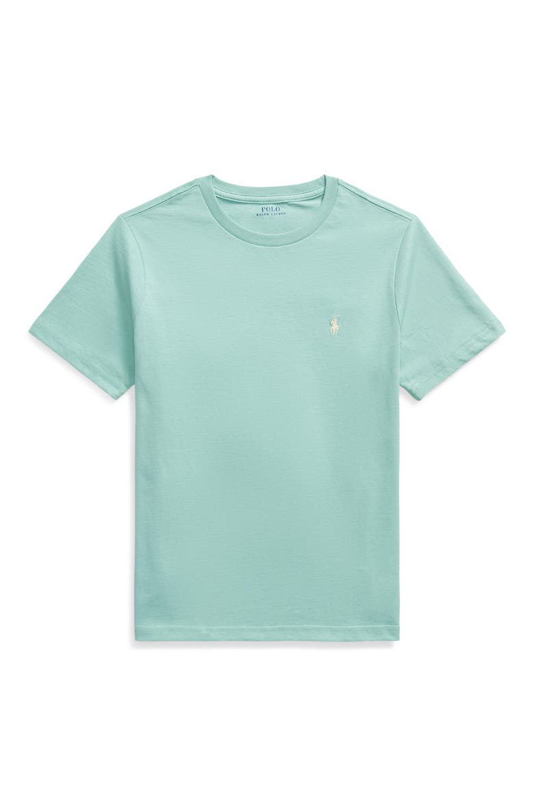 Kids' Short Sleeve Cotton Jersey T-Shirt, Main, color, CELADON