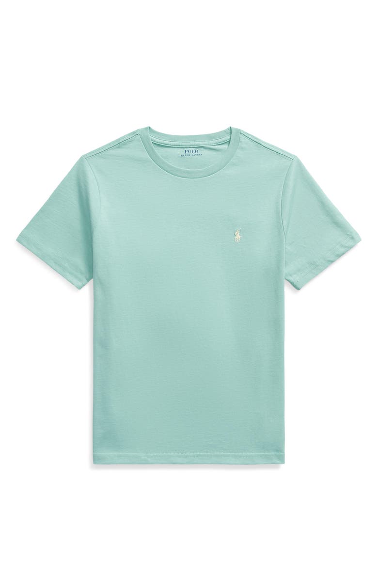 Polo Ralph Lauren Kids' Short Sleeve Cotton Jersey T-Shirt, Main, color, Celadon