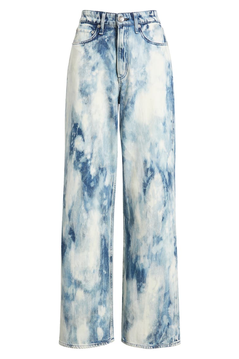 Logan Bleach Splatter Wide Leg Jeans, Alternate, color, INDWATERCO