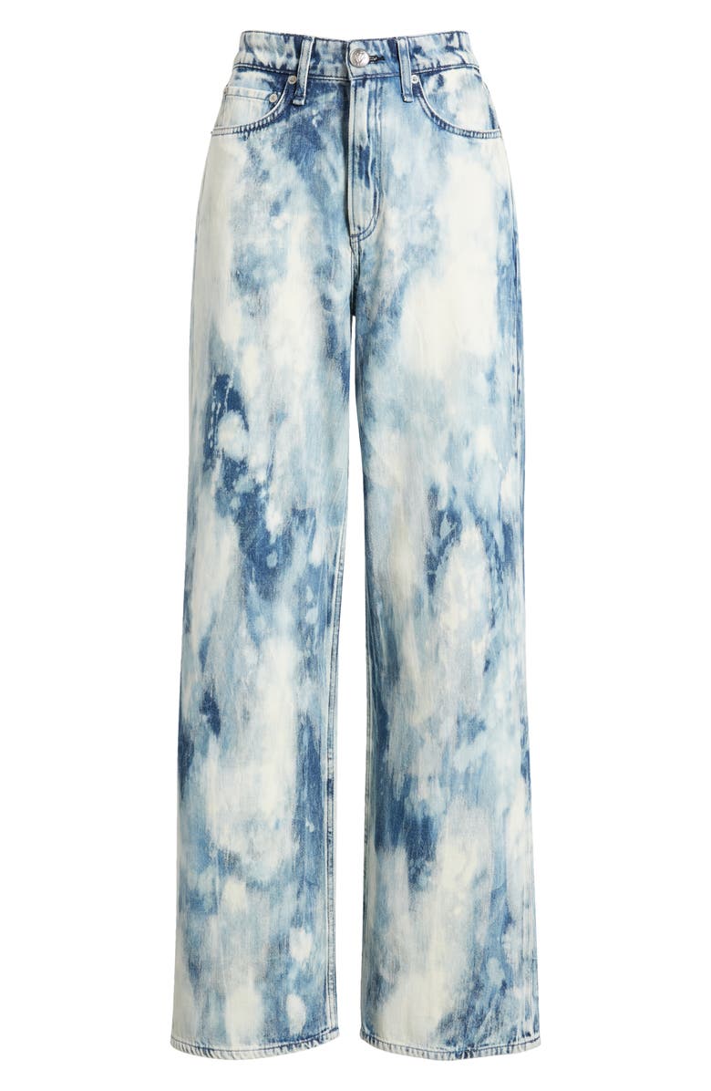 rag & bone Logan Bleach Splatter Wide Leg Jeans, Alternate, color, Indwaterco
