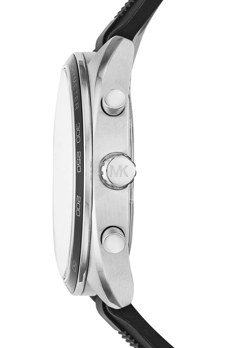 Michael Kors Dane Silicone Strap Watch, 43mm, Alternate, color, 