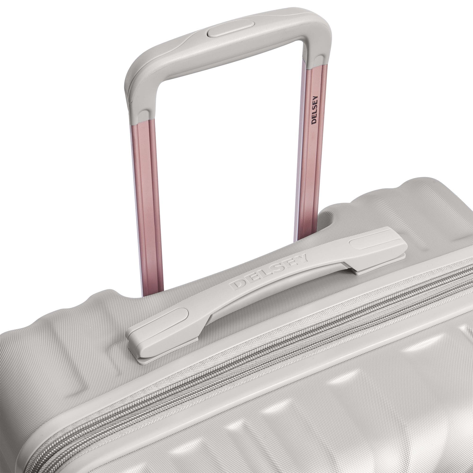 Delsey Paris Alexis Hardside 3-Piece (21"/25"/29") Expandable Spinner Luggage Set, Alternate, color, Platinum/Rose Gold