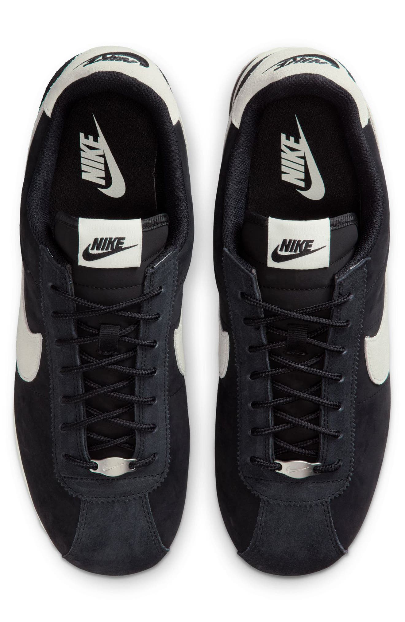 Nike Cortez Premium Sneaker, Alternate, color, Black/ Sail