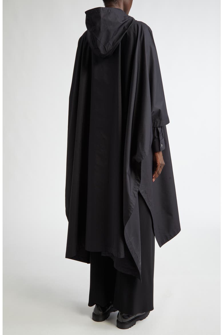 Rian Nylon Poncho Anorak, Alternate, color, BLACK