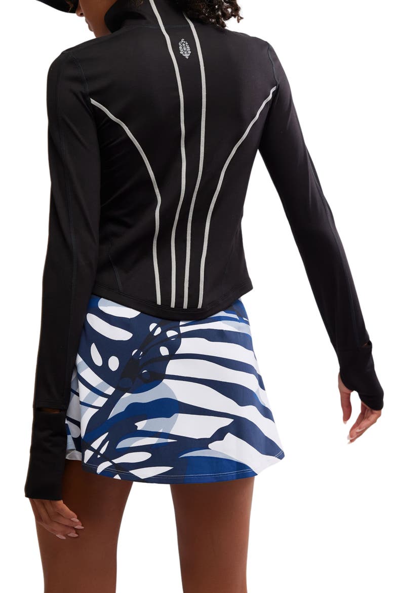 You're a Peach Half Zip Jacket, Alternate, color, BLACK