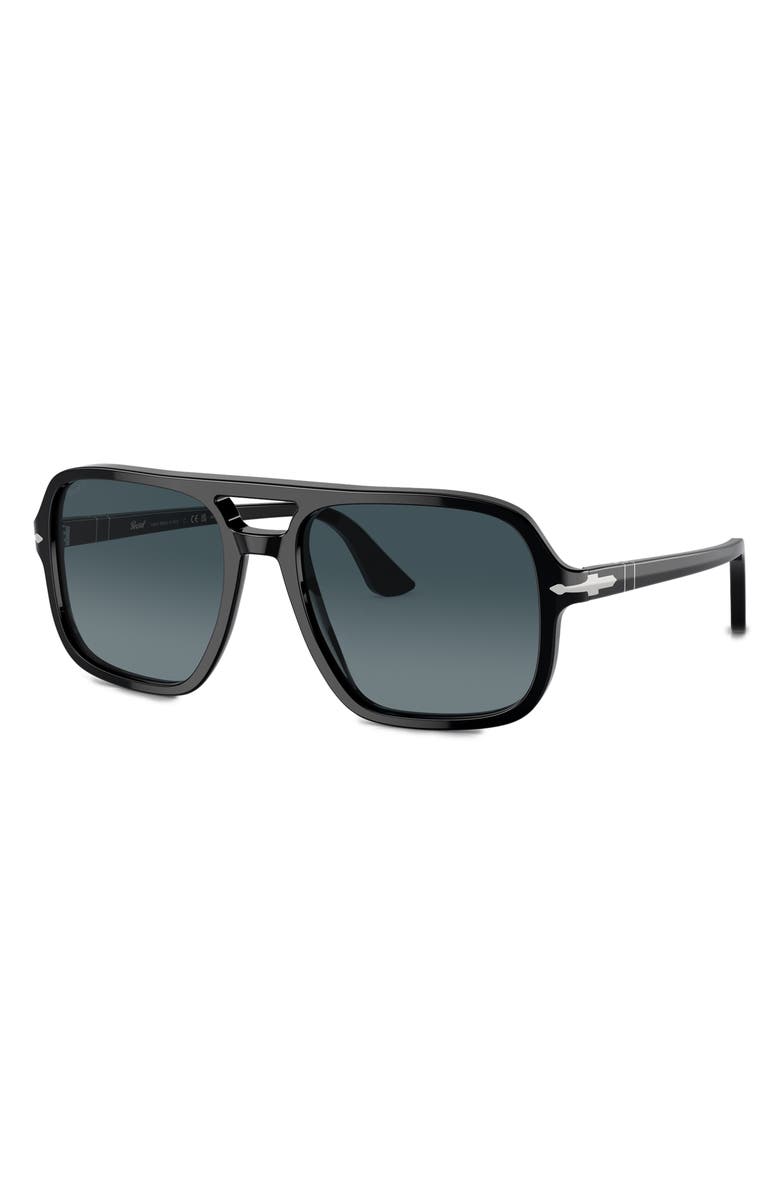 Persol 58mm Polarized Pilot Sunglasses, Alternate, color,