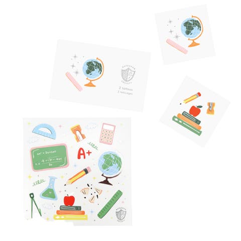 Smarty Pants Party Favor Set - Pack of 2 Tattoos and 4 Sticker Sheets