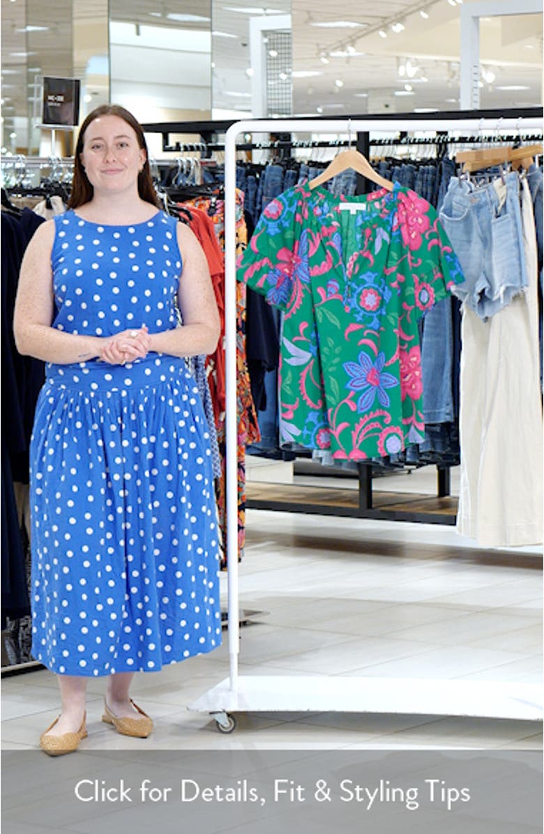 Cabina Floral Macy Ruffle Top, sales video thumbnail