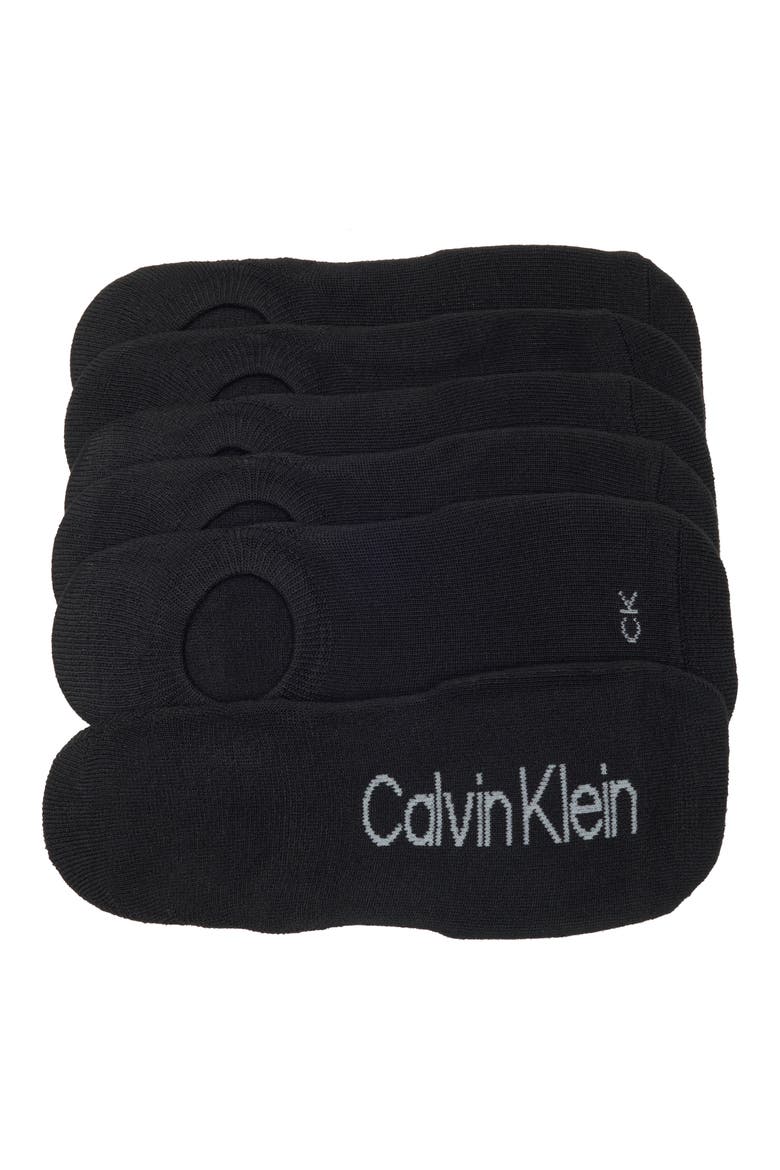 6-Pack 1/2 Terry Cushion Cut Liner Socks, Main, color, BLACK