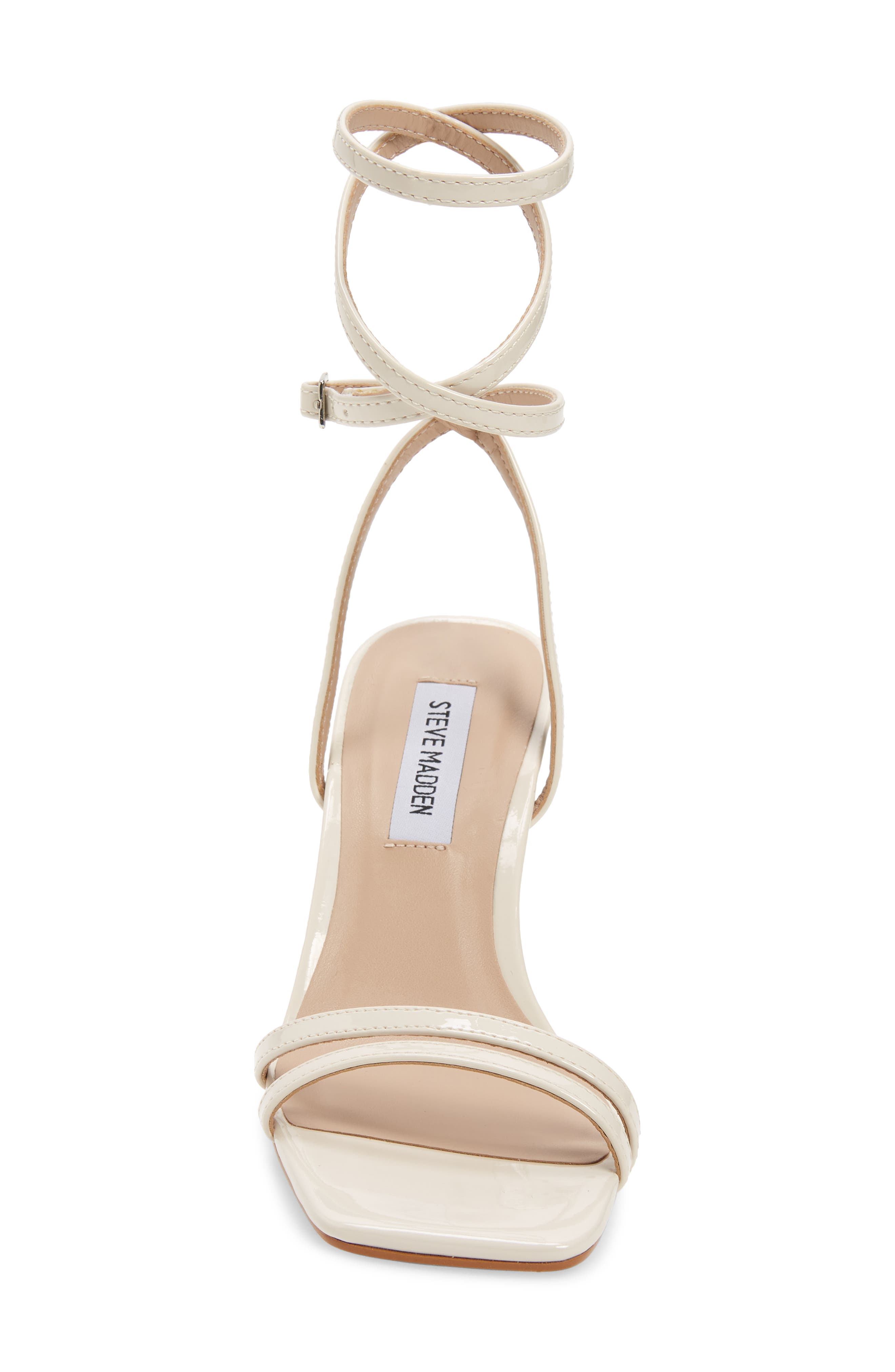 Kyrah Ankle Wrap Sandal, Alternate, color, BONE PATENT